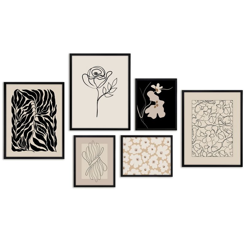 Americanflat - Minimalist Flower Line Neutral by The Print Republic - botanical  Wall Art, 3 of 8