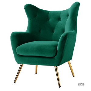 Godefroy Upholstery Accent Chair velvet with Wingback | Karat Home - 1 of 4