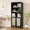 Fontoi Decorative Bookshelf, 5-Shelf Tall Bookcase with Doors for Living Room Bedroom Home Office Kitchen, Black, 14.6"*29.9"*70.9" - 3 of 3
