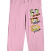 Courage The Cowardly Dog Characters In Picture Frames Women's Pink Sleep Pajama Pants - 2 of 4