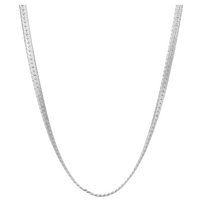 Tiara Sterling Silver Herringbone Chain Necklace