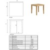 Kings Brand Furniture - Kurmer Square Solid Wood Dining Room Kitchen Table, Cappuccino - 3 of 4