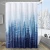 LunaLulinlk Blue Forest Fabric Shower Curtain, 72"x 72" - 2 of 4