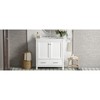 Okak 30" Modern Bathroom Vanity with Ceramic Sink, Painted Finish Bathroom Cabinet with 2 Soft Closing Doors & 2-tier Deep Drawers - 4 of 4