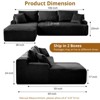 Cloud Couch Modular Sectional Sofa with Chaise, Deep Seat Sleeper Sofa with Washable Cushions, Corduroy Upholstery - 2 of 4