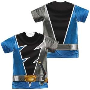 Popfunk Power Rangers Dino Fury Blue Ranger Front-Back Print Adult Sublimated Costume T-Shirt - 1 of 4