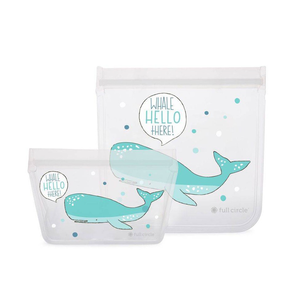 Full Circle 2pk Snack Bag - Whale Hello There