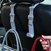TruAIR 4-Pack Car Headrest Hooks Ð Adjustable Seat Back Hangers for Bags - 2 of 4