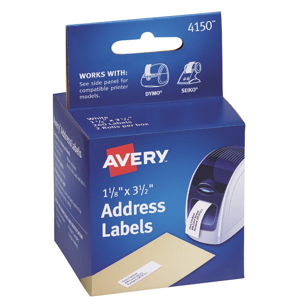 GTIN 072782041502 product image for Avery Thermal Printer Labels, Address, 1-1/8 x 3-1/2, White, 260 Labels/Box | upcitemdb.com