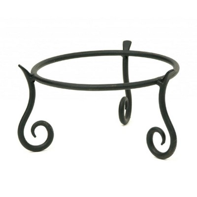 9.5" Versatile Short Iron Stand for Planter, Birdbath, Gazing Ball Black - ACHLA Designs