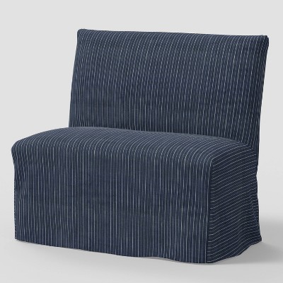 Replacement Slipcover Only for 38" Jean Dining Banquette in Pinstripe Navy - Threshold™