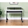 HomeRoots 47" White and Black Computer Desk - 2 of 4