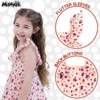 Disney Minnie Mouse Little Girls Square Neck Ruffle Dress Pale Peach 5 - 4 of 4