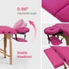 84''L Spa Bed Portable Lash Bed Massage Bed Foldable Spa Tables Adjustable 2 Fold with Rolling Travel Case - 4 of 4