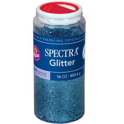 Spectra Non-Toxic Glitter Crystal, 1 lb Jar, Sky Blue