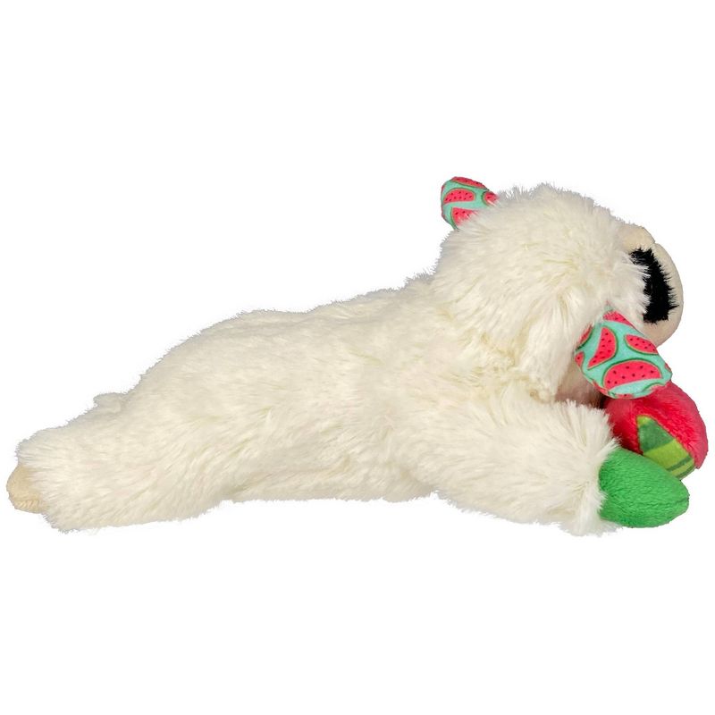 Multipet 8&#34; Lamb Chop with Watermelon Interactive Plush Dog Toy, 4 of 6