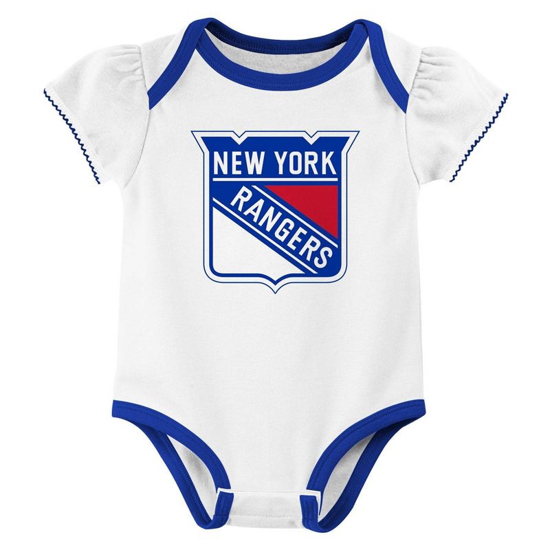 NHL New York Rangers Infant Girls&#39; 3pk Bodysuit, 2 of 5