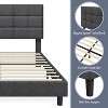 Yaheetech Upholstered Platform Bed Frame with Tufted Height Adjustable Headboard - 4 of 4