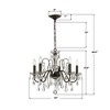 Crystorama Lighting Butler 5 - Light Chandelier in  English Bronze - 3 of 4