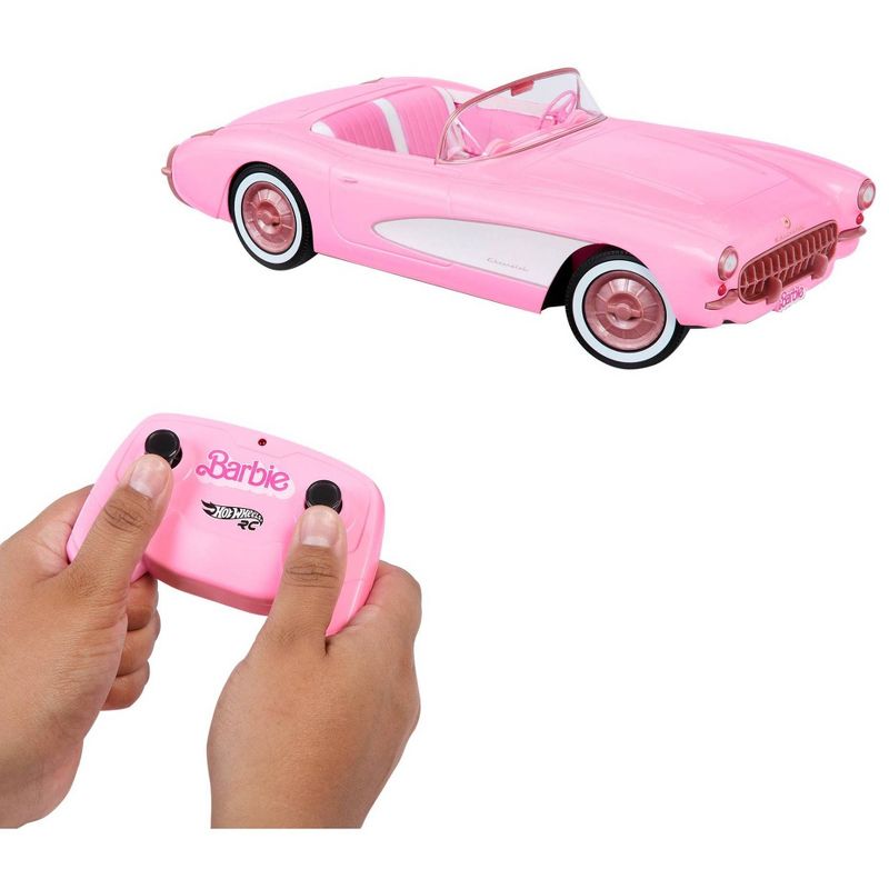 Hot Wheels RC Barbie Corvette Remote Control Car from Barbie: The Movie, 4 of 11