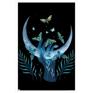 Trends International Episodic Drawing - Moth Hand Framed Wall Poster Prints - 1 of 4
