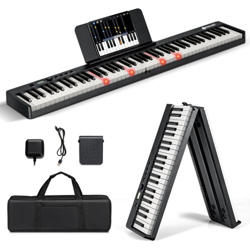 Costway 88-key Folding Electric Lighted Piano Full Size Portable