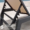 PURPLE LEAF Patio Chaise Lounge Set 2 Pieces Textilene Pool Lounge Chairs with Wheels Sunbathing Chair for Outdoor, Beach, Yard, Side Table Included - 4 of 4