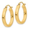 Black Bow Jewelry Polished 14k Yellow Gold 2x3x20mm Square Tube Round Hoop Earrings - 2 of 4