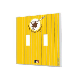 MLB Cooperstown West Teams Pinstripe Hidden-Screw Light Switch Plate for Double Toggle - 1 of 4