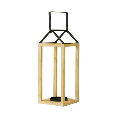 VIP Wood 15 in. Brown Open Air Lantern