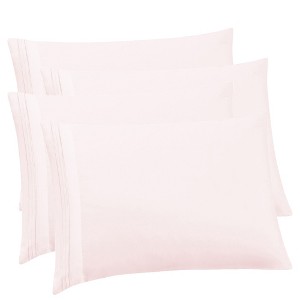 4 Pack, Luxury Embroidered Ultra Soft Microfiber Pillowcases by Sweet Home Collection® - 1 of 3