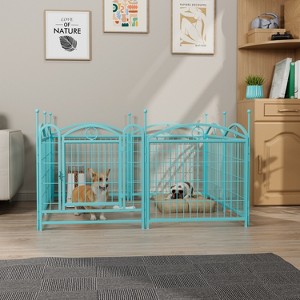 KTMBDW Foldable Octagonal Metal Exercise Dog Playpen - Indoor/Outdoor, Extra Small (8 Panels, 24 x 24) - Puppy - 1 of 4