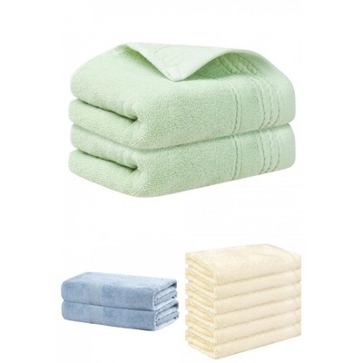 REGALWOVEN Striped Soft Absorbent Bathroom Cotton Towel Set 3 Pcs