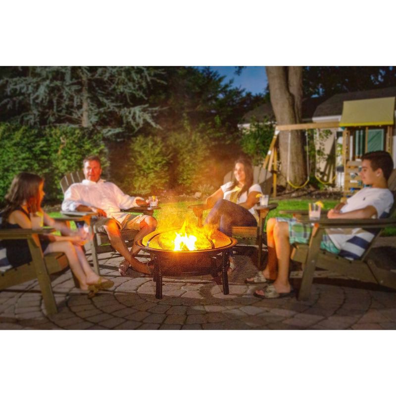 Endless Summer Round Wood Burning Outdoor Fire Pit Copper, 4 of 6