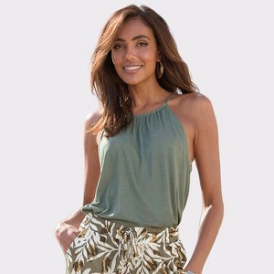 Women's Lace Back Detail Top - LASCANA - 1 of 4