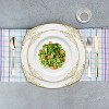 Smarty Had A Party White w/ Gold Fancy Round Plastic Dinnerware Set - 120 Sets - 4 of 4