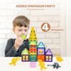 VEVOR Magnetic Tiles, 56 PCS Magnetic Animals Building Blocks for Kids, Magnet Building Set with 4 Dinosaurs - 4 of 4
