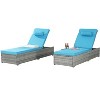 PAGED Outdoor Patio Chaise Lounge Chair, with Patio Pool Chairs Tanning Lounges for Outside, Gray Cushion for Poolside Backyard Garden - 3 of 4