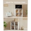 COMHOMA 4/6/8 Wood Cube Storage Shelf, White Wood Bookshelf with Removable Back Panels, Open Back Design for Vertical or Horizontal Placement - 3 of 4