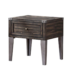 Royal Hampton End Table With Marble Top, Pearl White - 1 of 3