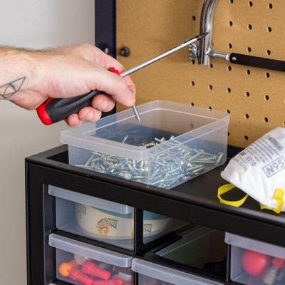 IRIS USA Black 10-Drawer Plastic Parts Organizer Cabinet, 2-Pack