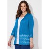 Catherines Women's Plus Size Pointelle Chevron Cardigan - image 4 of 4