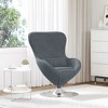vidaXL Egg Chair Light gray 63 x 73 x 90 cm Velvet - 2 of 4