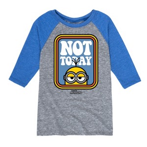 Boys' - Despicable Me Minions - Not Today Raglan Graphic T-Shirt - 1 of 3
