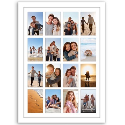 Americanflat 18x26 Collage Picture Frame - Use as Sixteen 4x6 Picture Frame Openings or One 18x26 Photo Frame Made of Engineered Wood - White