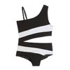 Girl Leanel One Shoulder Cut Out Swimsuit - LIMEAPPLE - 4 of 4