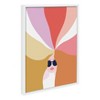 18" x 24" Sylvie Rainbow Girl Framed Canvas Wall Art by Dominique Vari White - Kate and Laurel - 2 of 4