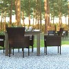Emma and Oliver Set of 4 Modern Wicker Patio Chairs with Removable Cushions for Indoor and Outdoor Use - 4 of 4