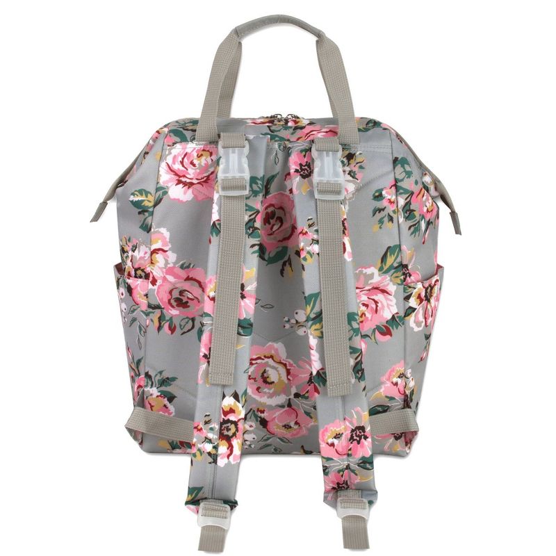 Baby Essentials Floral Frame Backpack - Gray, 3 of 9