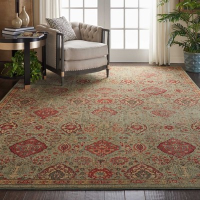 Somerset Vintage Bohemian Light Green 7'9" x 10'10" Area Rug